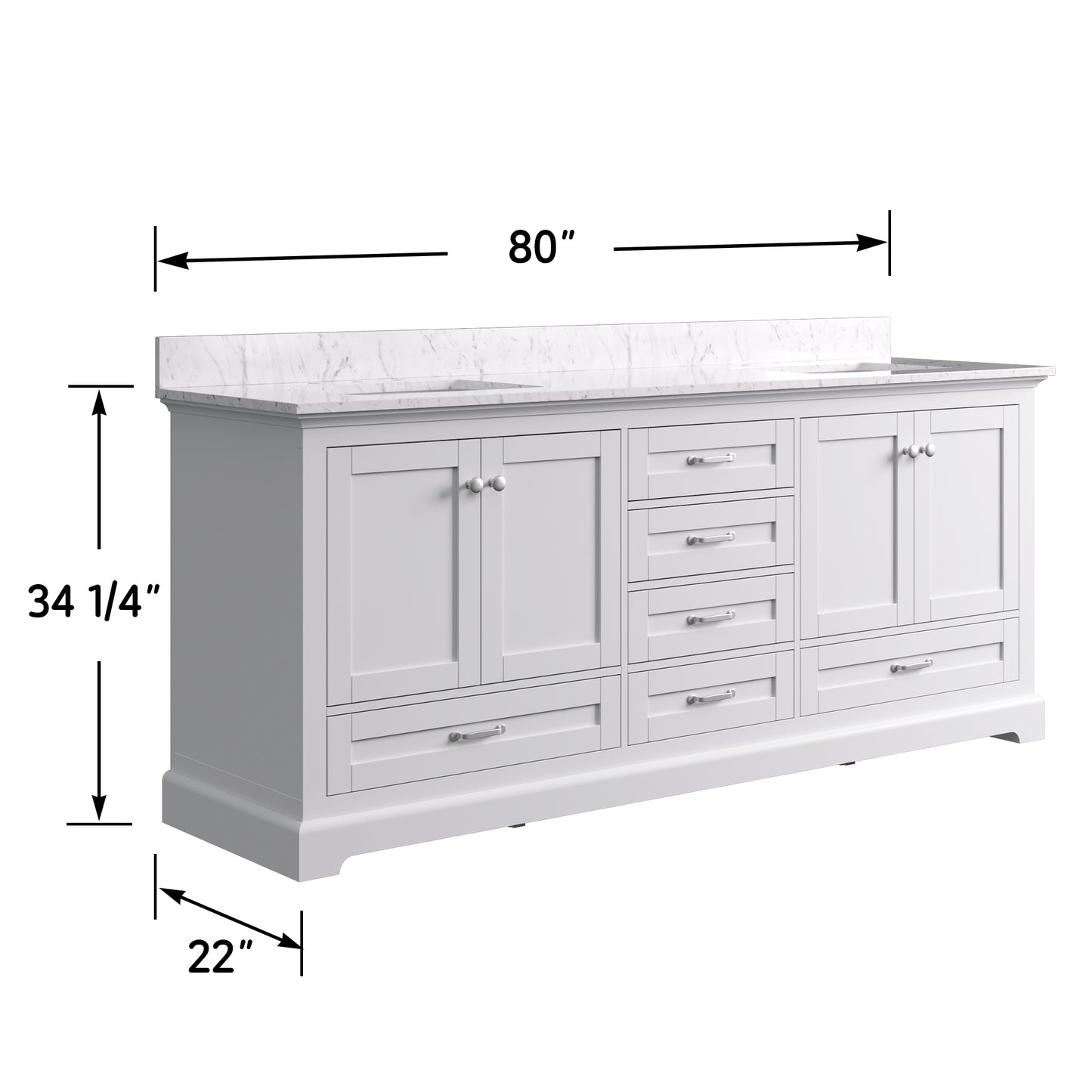 Solid Wood Frame Bathroom Vanity with Spacious Storage