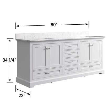 Solid Wood Frame Bathroom Vanity with Spacious Storage