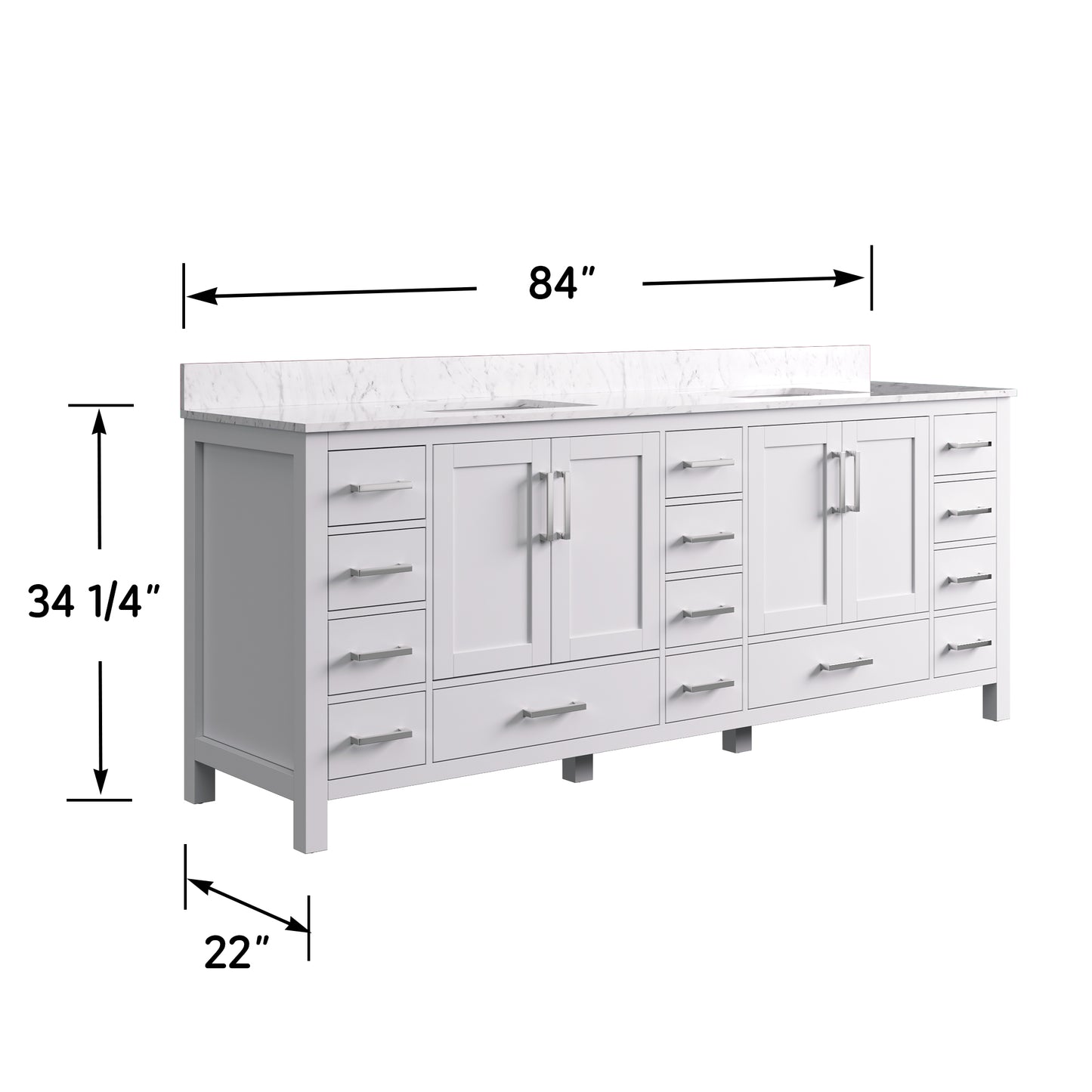 Solid Wood Frame Bathroom Vanity with Spacious Storage