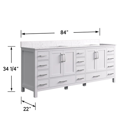 Solid Wood Frame Bathroom Vanity with Spacious Storage