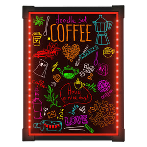 Woodsam LED Message Writing Board - Flashing Illuminated Neon Sign