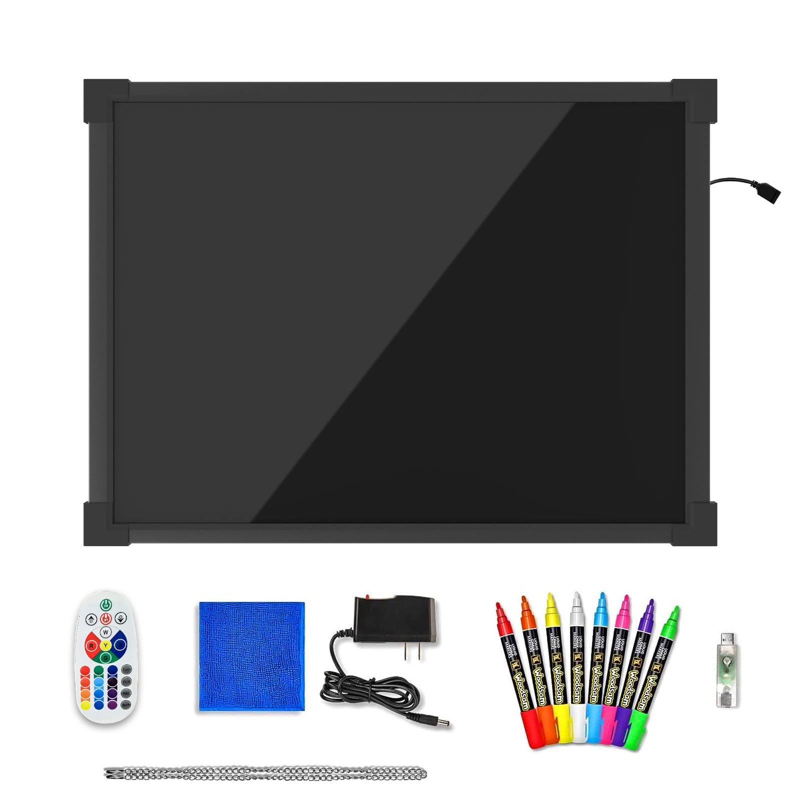 Woodsam LED Drawing Painting Board - 24 x 16 Erasable Non Porous Gla