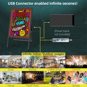 LED Board Illuminated Neon Sandwich Sign